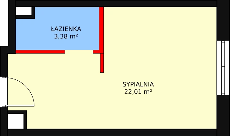 1 pokój, mieszkanie 25,39 m², piętro 3, oferta nr SP--LU-32, Saski Point, Lublin, Wieniawa, Wieniawa, ul. Długosza 6B