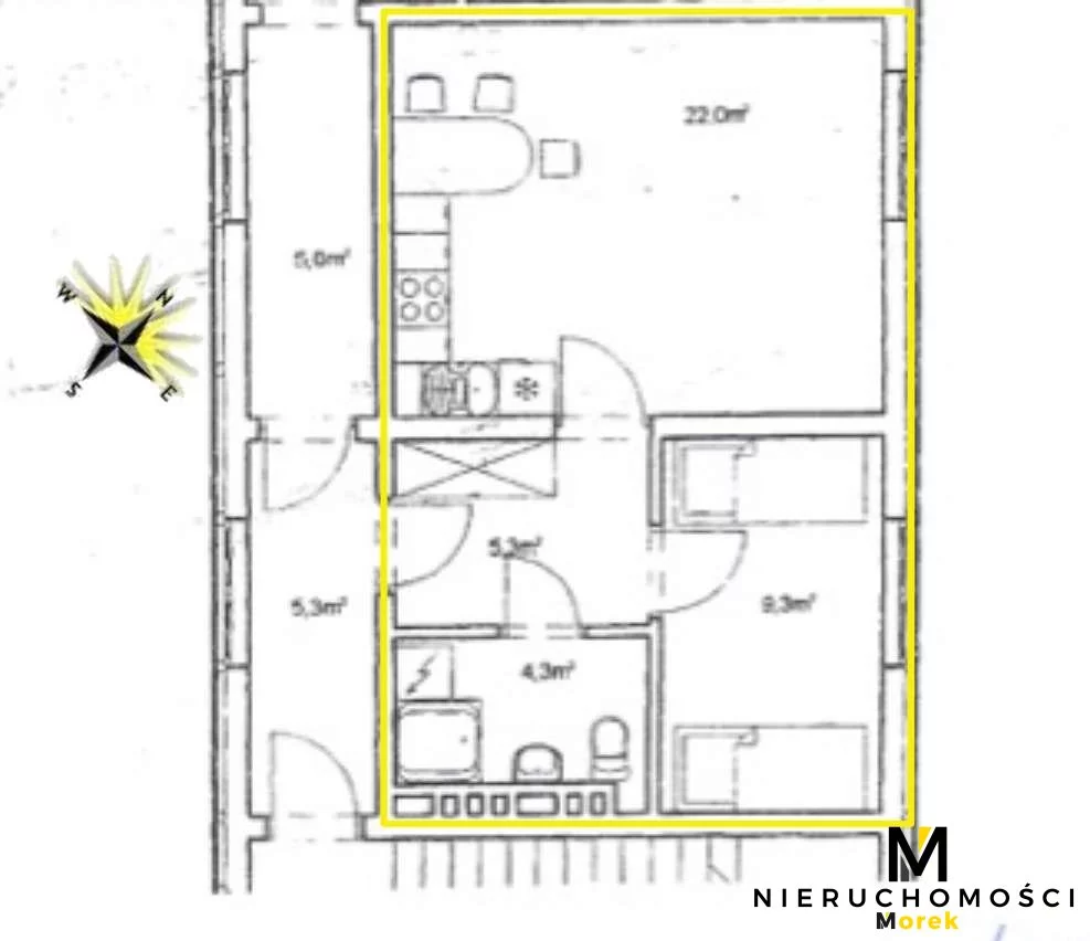 2 pokoje, mieszkanie 39,30 m², piętro 2, oferta nr , KMO-MS-2116, Kołobrzeg, Budowlana