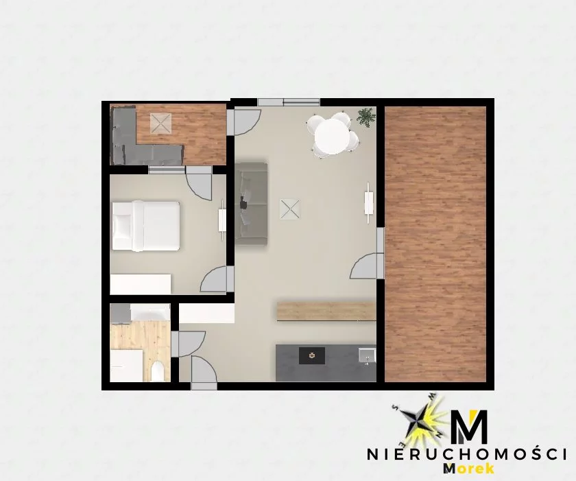 2 pokoje, mieszkanie 46,53 m², piętro 1, oferta nr , KMO-MS-2196, Kołobrzeg, ppor. Edmunda Łopuskiego