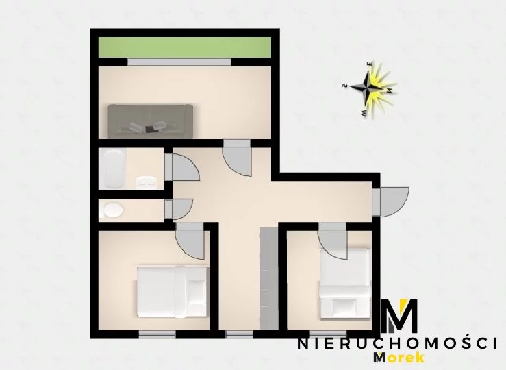 3 pokoje, mieszkanie 60,20 m², piętro 1, oferta nr , KMO-MS-2205, Kołobrzeg, Ratuszowa