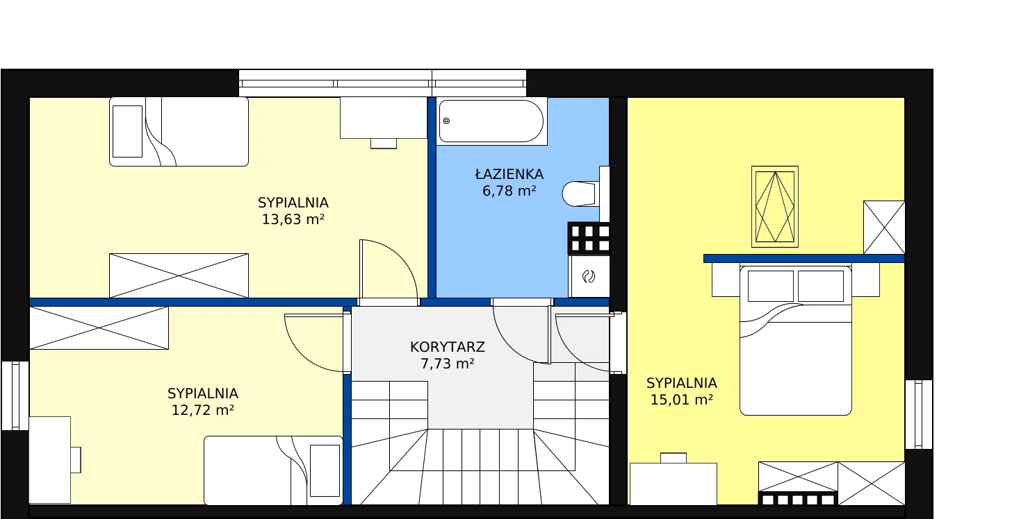 Dom 133,25 m², oferta nr 2A, Garden Złotno, Łódź, Polesie, Złotno, ul. Rąbieńska 132