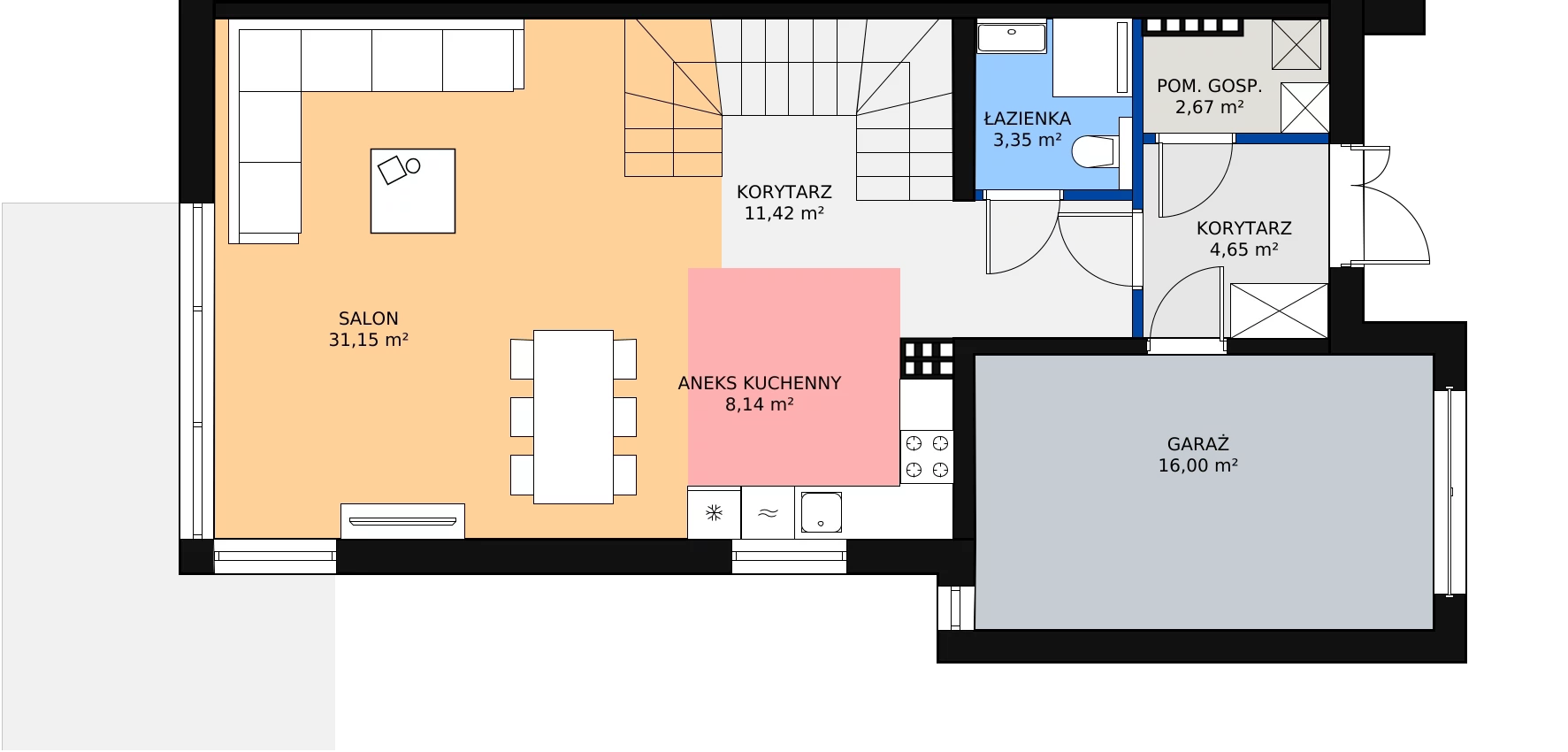 Zalety domu 133.25 m², 2B