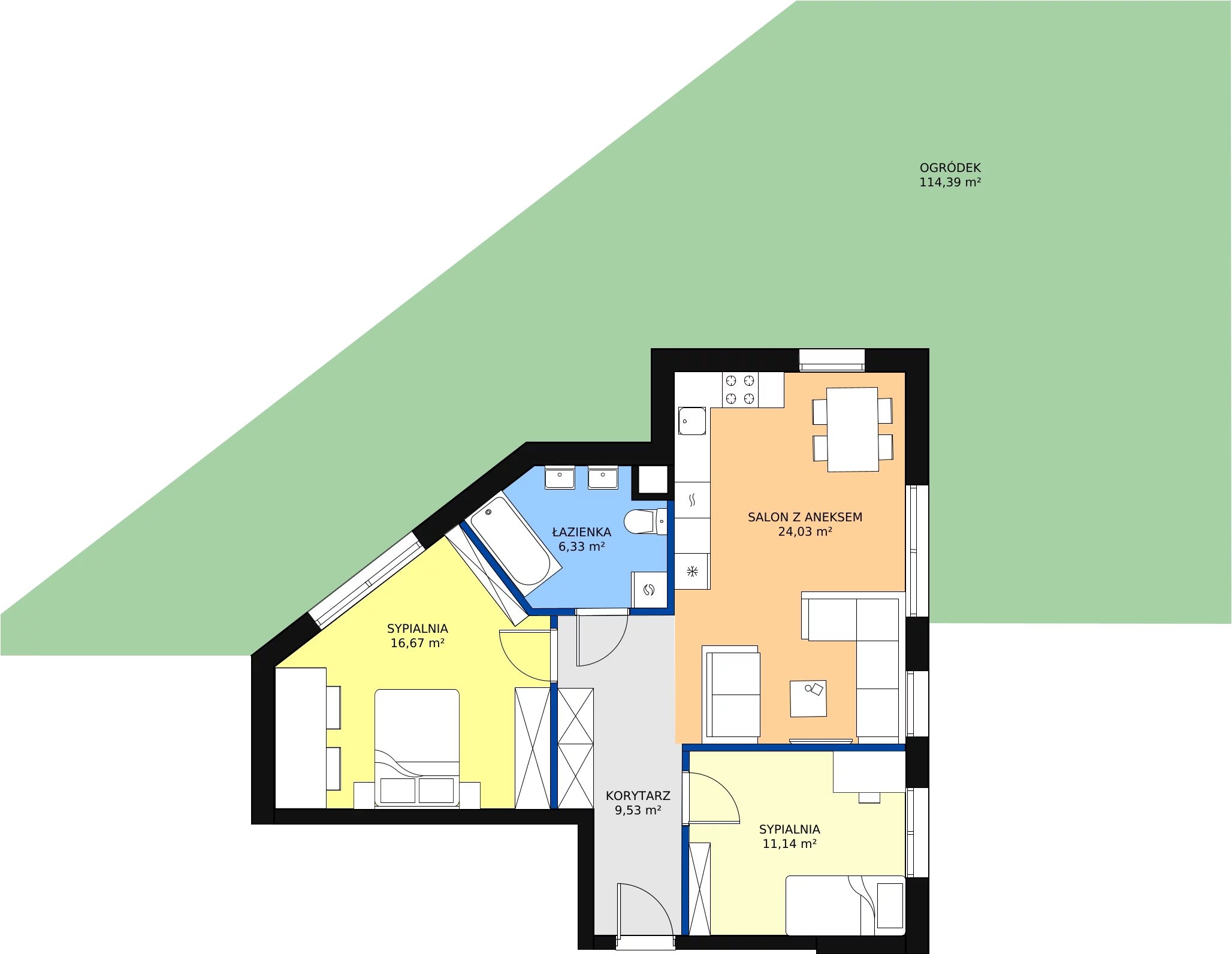Zalety mieszkania 67.7 m², C3/0/3