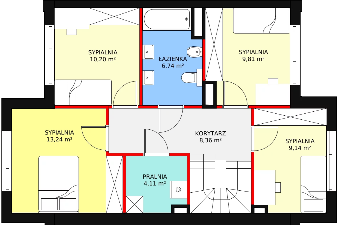 Dom 125,22 m², oferta nr B2/1, Osiedle Riva, Wrocław, Maślice, ul. Ruczajowa