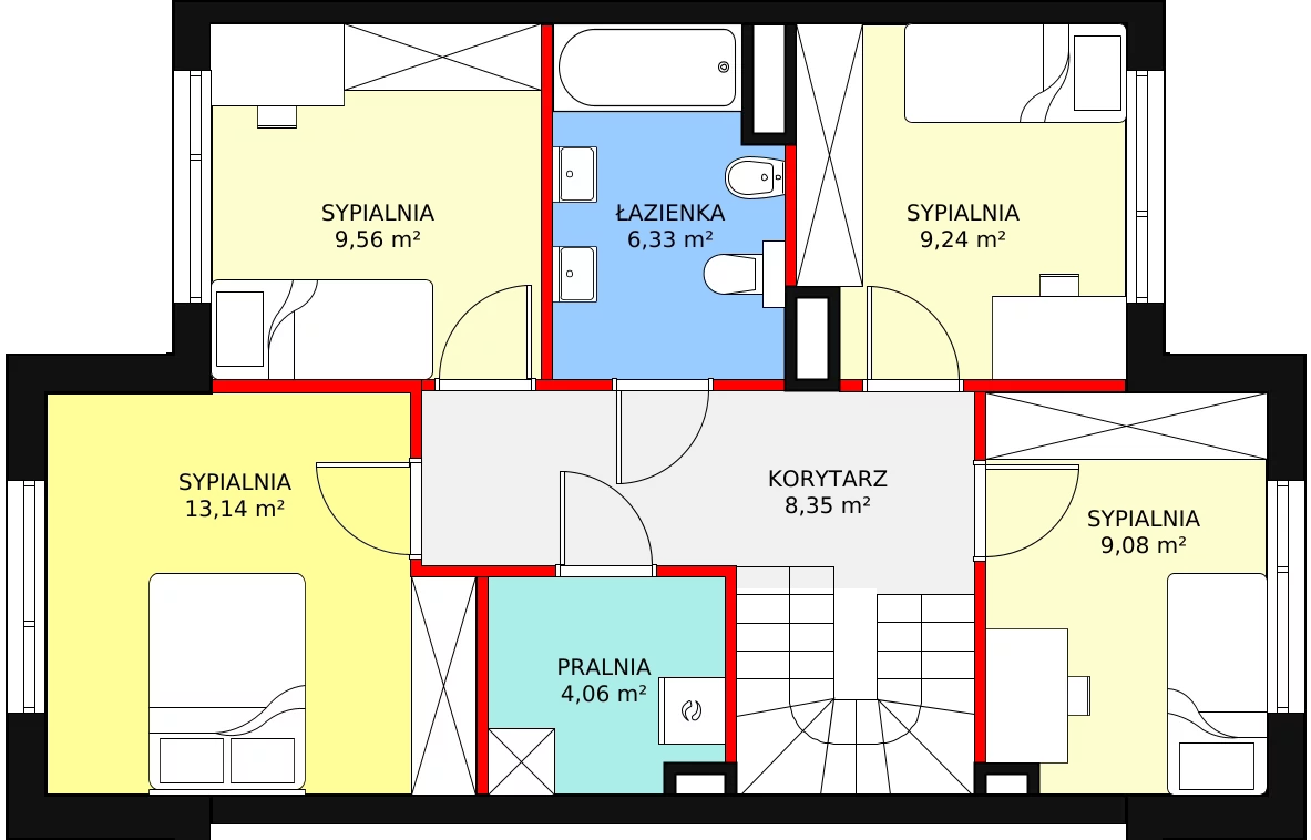 Dom 121,69 m², oferta nr B2/2, Osiedle Riva, Wrocław, Maślice, ul. Ruczajowa