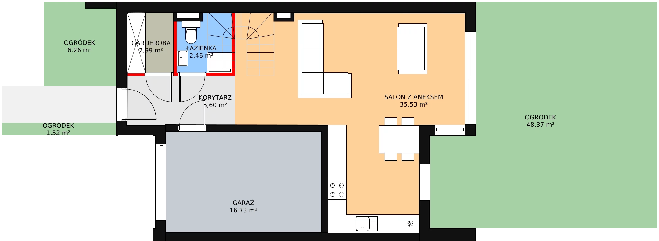 Dom 125,22 m², oferta nr B5/1, Osiedle Riva, Wrocław, Maślice, ul. Ruczajowa