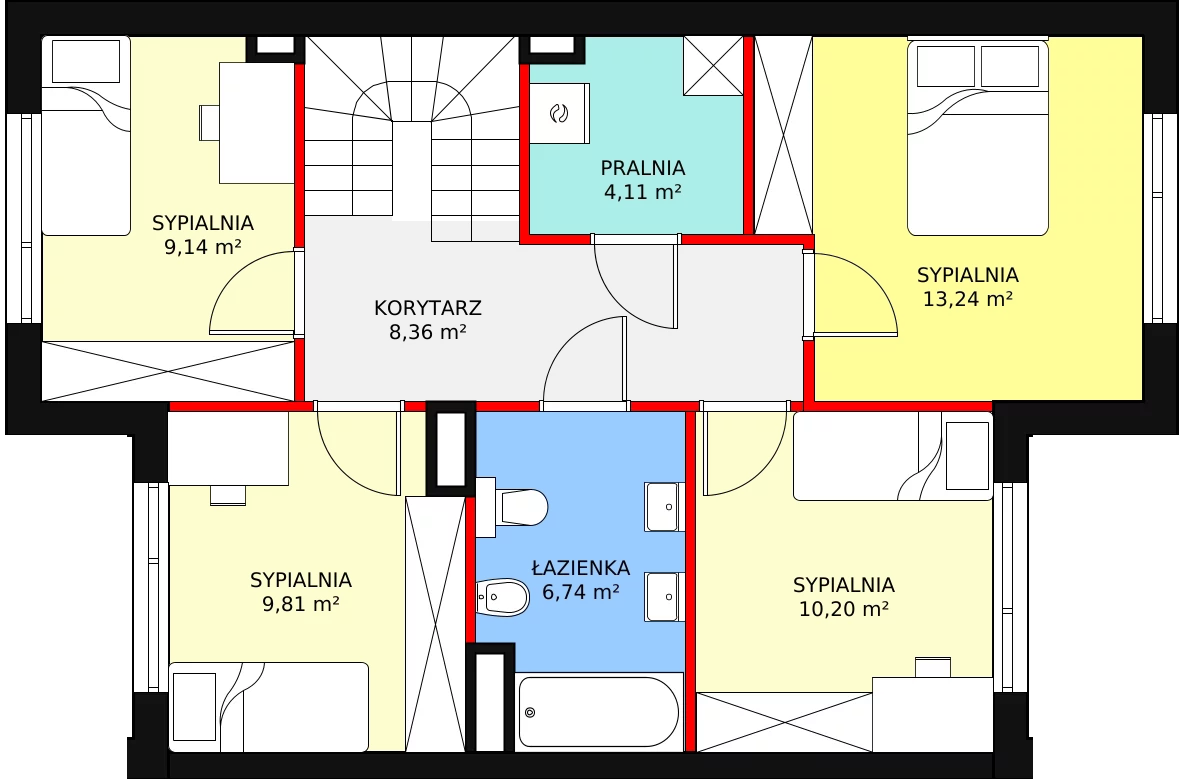 Dom 125,22 m², oferta nr B5/1, Osiedle Riva, Wrocław, Maślice, ul. Ruczajowa