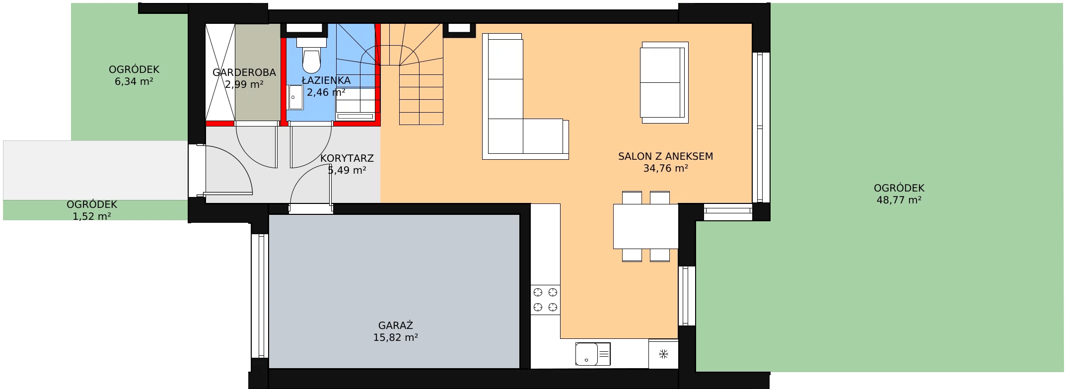 Dom 121,69 m², oferta nr B5/2, Osiedle Riva, Wrocław, Maślice, ul. Ruczajowa