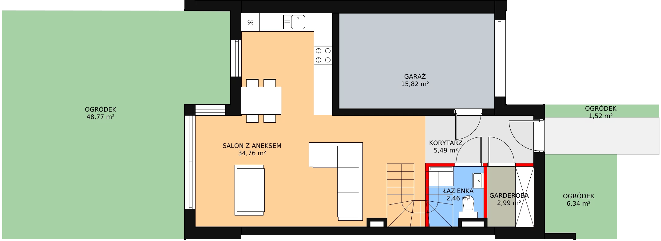 Dom 121,69 m², oferta nr B7/2, Osiedle Riva, Wrocław, Maślice, ul. Ruczajowa