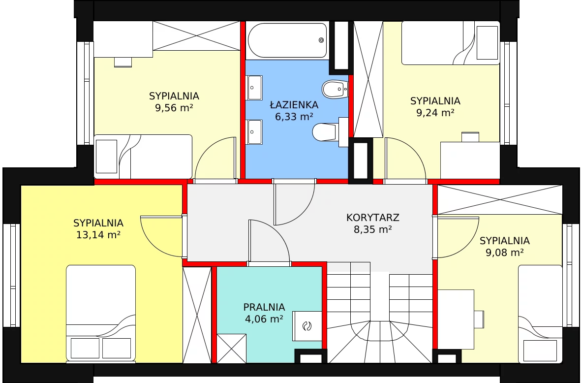 Dom 121,69 m², oferta nr B7/2, Osiedle Riva, Wrocław, Maślice, ul. Ruczajowa