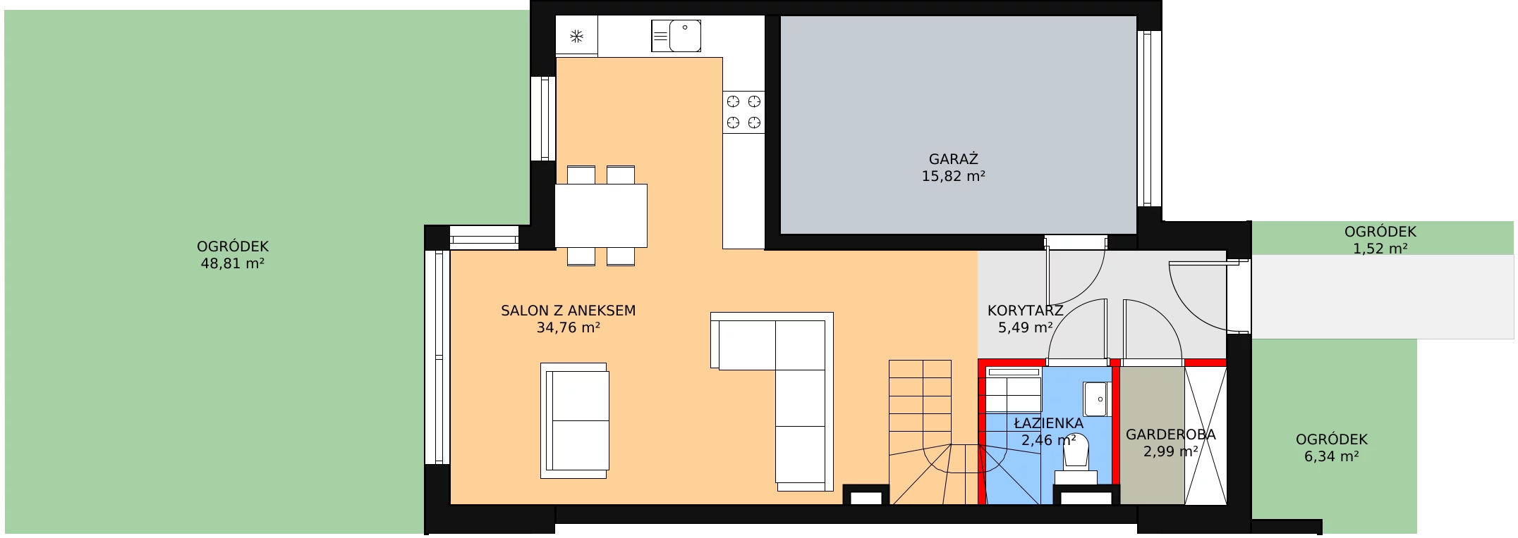 Dom 121,69 m², oferta nr B8/2, Osiedle Riva, Wrocław, Maślice, ul. Ruczajowa