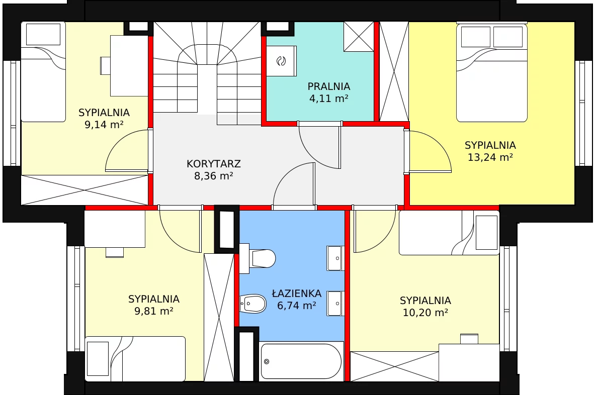 Dom 125,22 m², oferta nr B10/1, Osiedle Riva, Wrocław, Maślice, ul. Ruczajowa