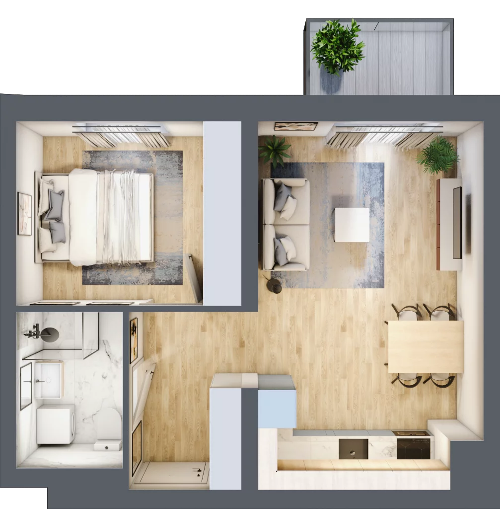 2 pokoje, mieszkanie 40,16 m², piętro 2, oferta nr B3/2/25, MONTANO, Polanica-Zdrój, al. Zwycięzców