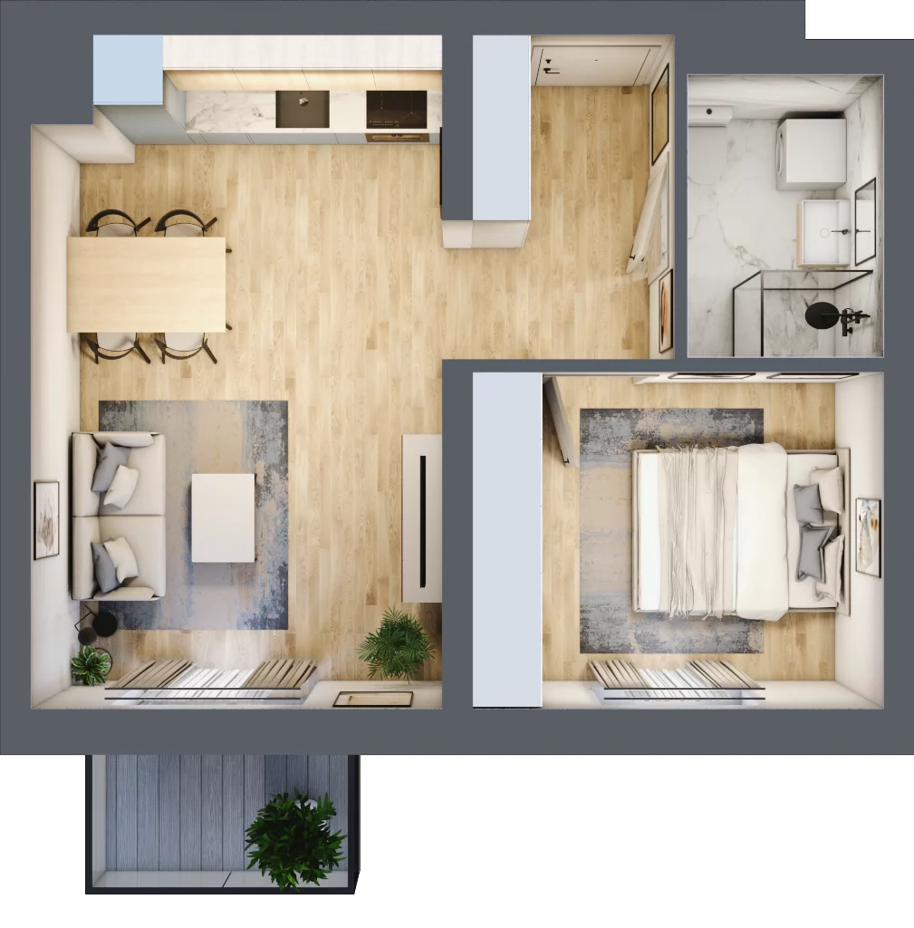 2 pokoje, mieszkanie 40,15 m², piętro 2, oferta nr B4/2/29, MONTANO, Polanica-Zdrój, al. Zwycięzców