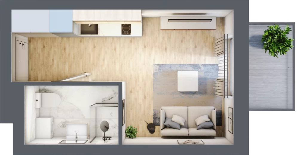 1 pokój, lokal inwestycyjny 19,75 m², piętro 1, oferta nr B3/1/19, MONTANO - lokale inwestycyjne, Polanica-Zdrój, al. Zwycięzców