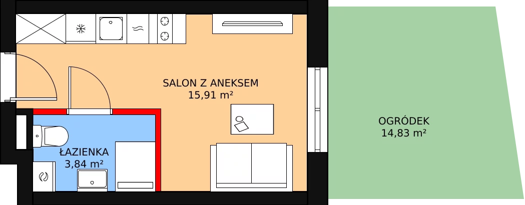 Lokal inwestycyjny 19,75 m², parter, oferta nr B4/0/6, MONTANO - lokale inwestycyjne, Polanica-Zdrój, al. Zwycięzców