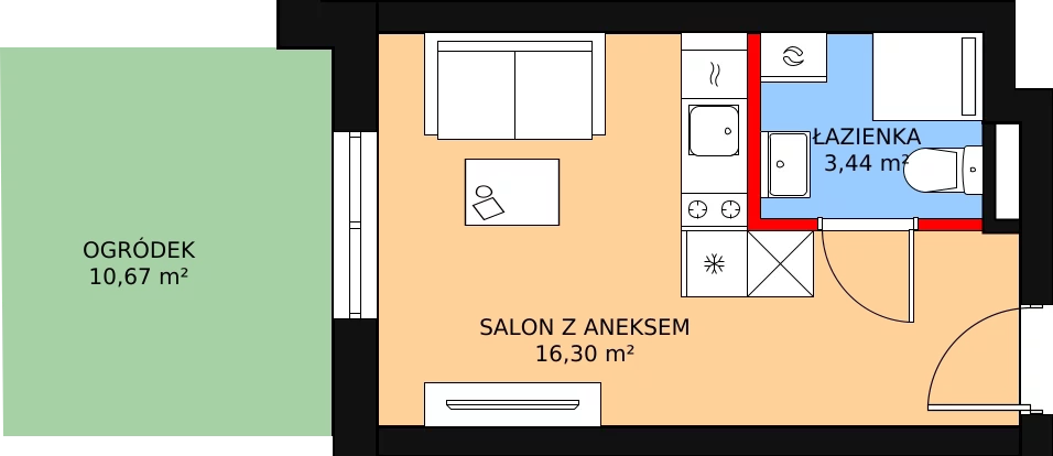 Lokal inwestycyjny 19,73 m², parter, oferta nr B4/0/1, MONTANO - lokale inwestycyjne, Polanica-Zdrój, al. Zwycięzców