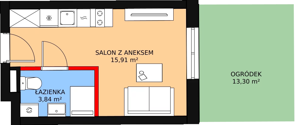 Lokal inwestycyjny 19,75 m², parter, oferta nr B4/0/9, MONTANO - lokale inwestycyjne, Polanica-Zdrój, al. Zwycięzców