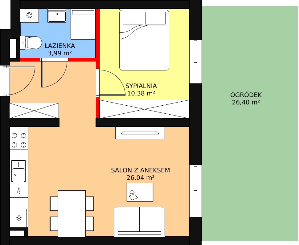 Lokal inwestycyjny 40,41 m², parter, oferta nr B4/0/8, MONTANO - lokale inwestycyjne, Polanica-Zdrój, al. Zwycięzców