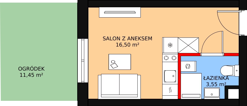 Lokal inwestycyjny 20,05 m², parter, oferta nr B4/0/2, MONTANO - lokale inwestycyjne, Polanica-Zdrój, al. Zwycięzców