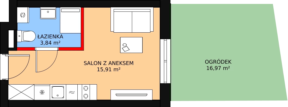 Lokal inwestycyjny 19,75 m², parter, oferta nr B4/0/5, MONTANO - lokale inwestycyjne, Polanica-Zdrój, al. Zwycięzców