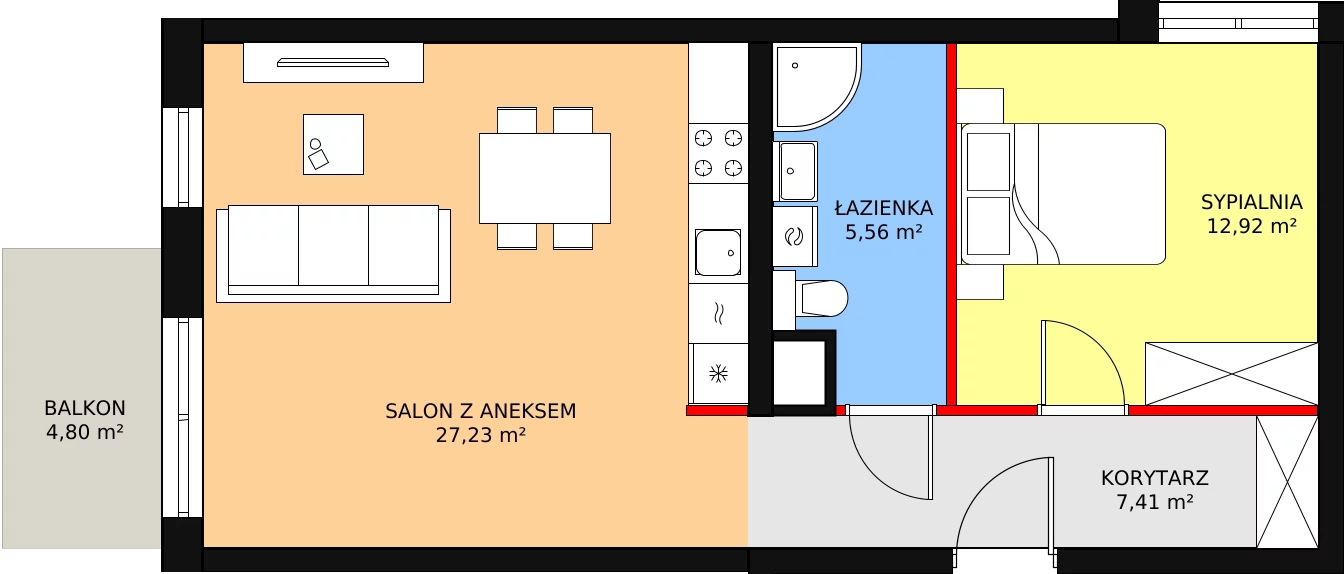 2 pokoje, mieszkanie 53,68 m², parter, oferta nr 9B.5, Zielona Przystań, Poznań, Naramowice, ul. Błażeja 9