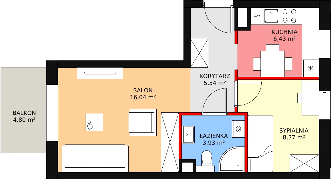 2 pokoje, mieszkanie 40,99 m², parter, oferta nr 9B.21, Zielona Przystań, Poznań, Naramowice, ul. Błażeja 9