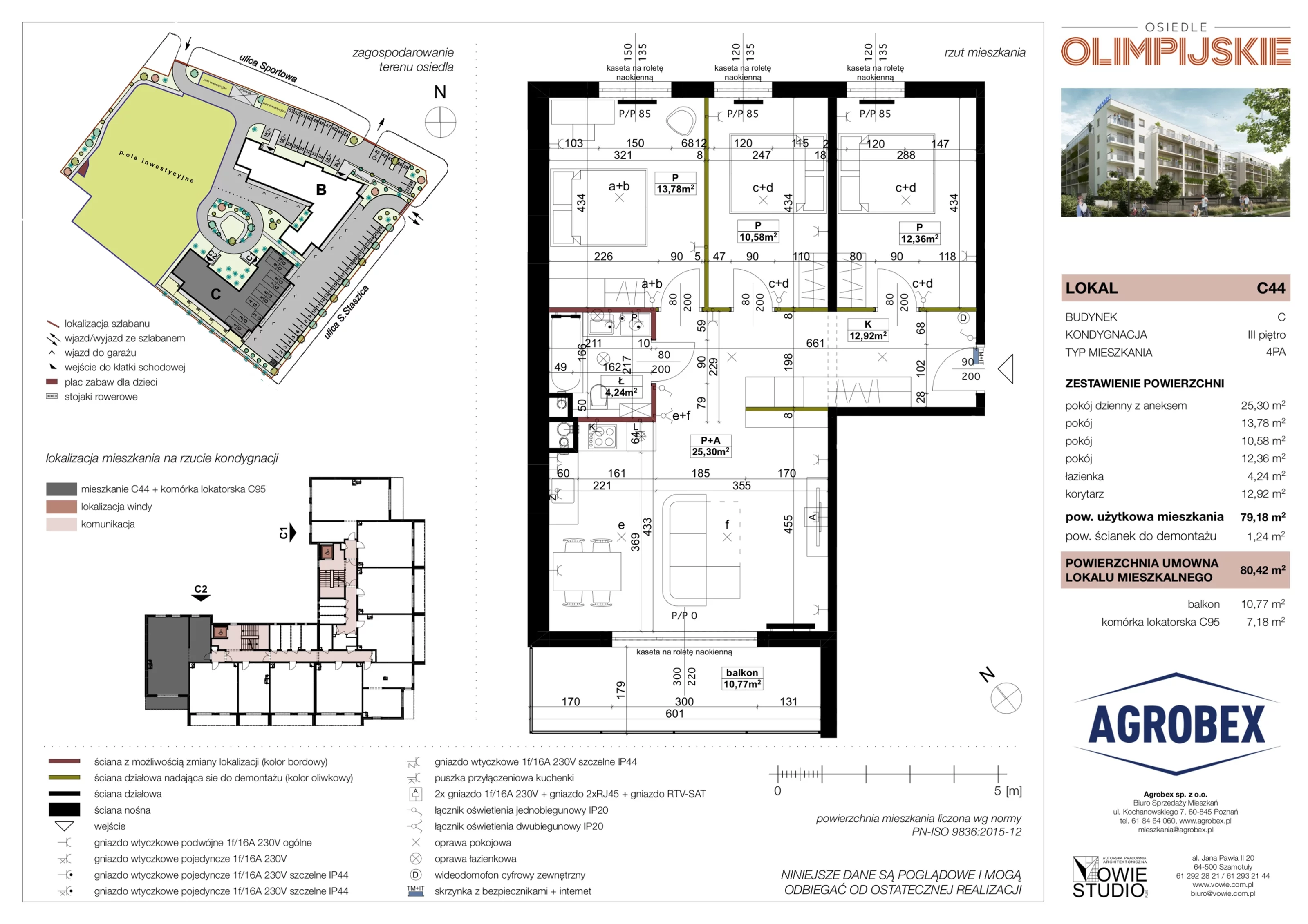 Mieszkanie 80,27 m², piętro 3, oferta nr C44, Osiedle Olimpijskie, Szamotuły, ul. Sportowa