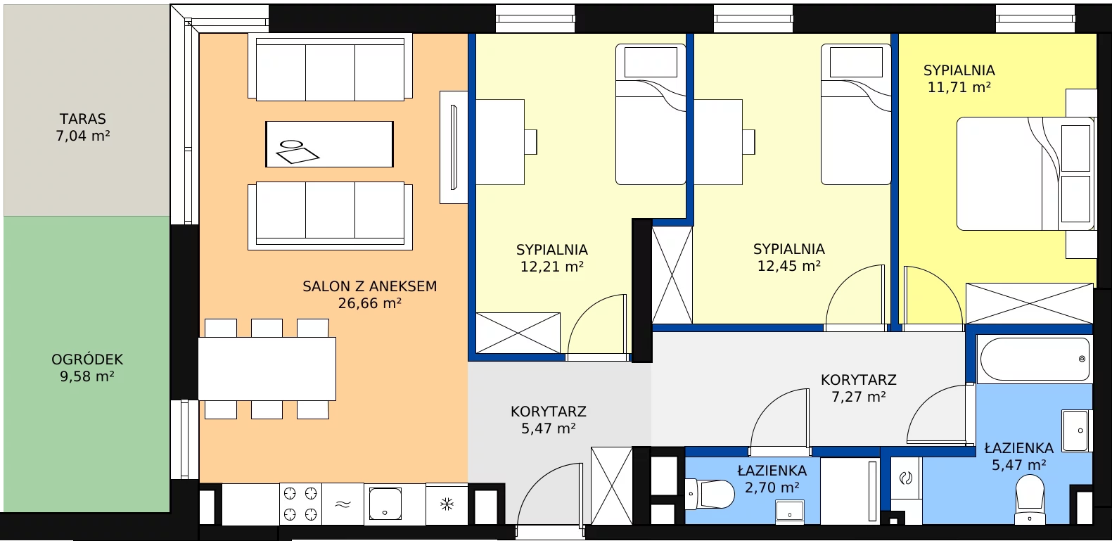 Zalety mieszkania 83.97 m², A9