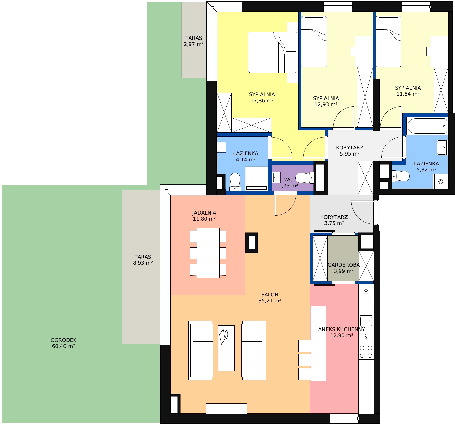 Zalety mieszkania 127.76 m², A16