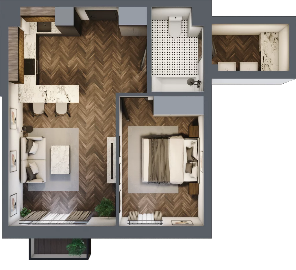 2 pokoje, apartament 41,94 m², piętro 1, oferta nr A30, Augustówka Residence, Warszawa, Mokotów, Augustówka, ul. Kostrzyńska 18