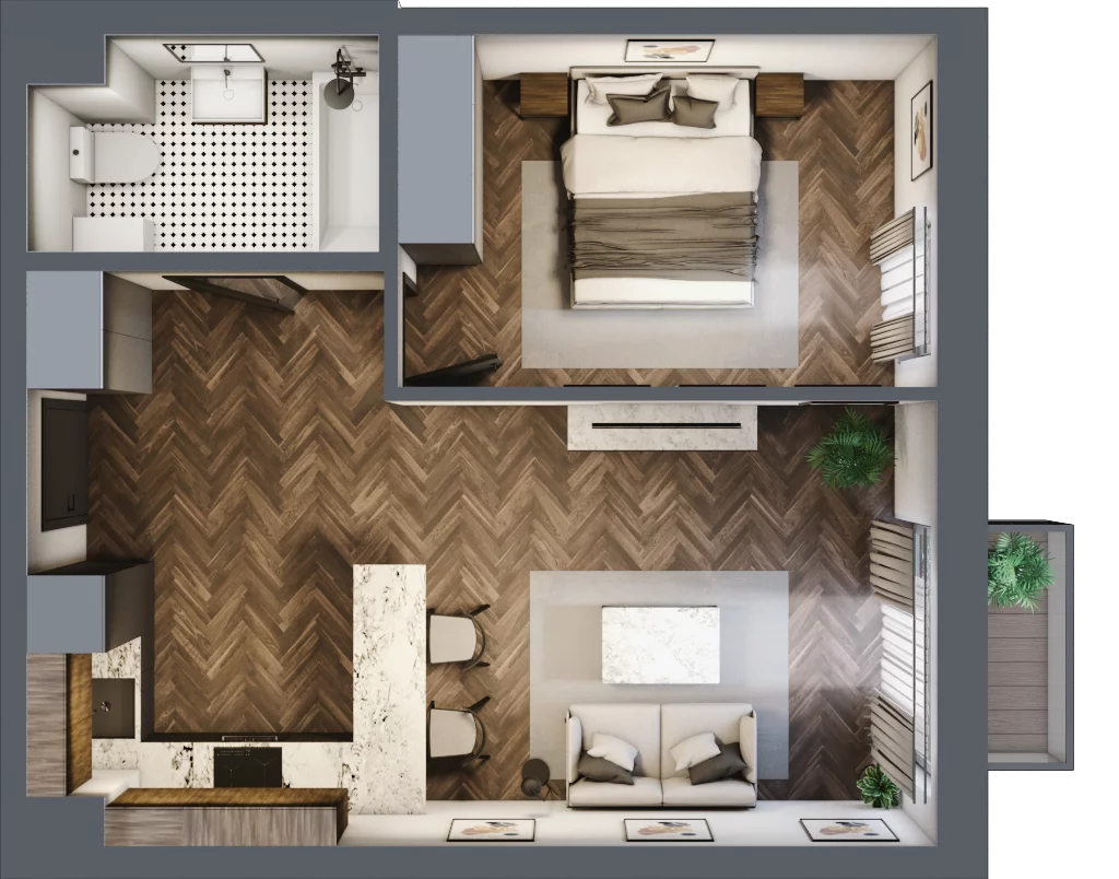 3 pokoje, apartament 42,12 m², piętro 1, oferta nr A38, Augustówka Residence, Warszawa, Mokotów, Augustówka, ul. Kostrzyńska 18