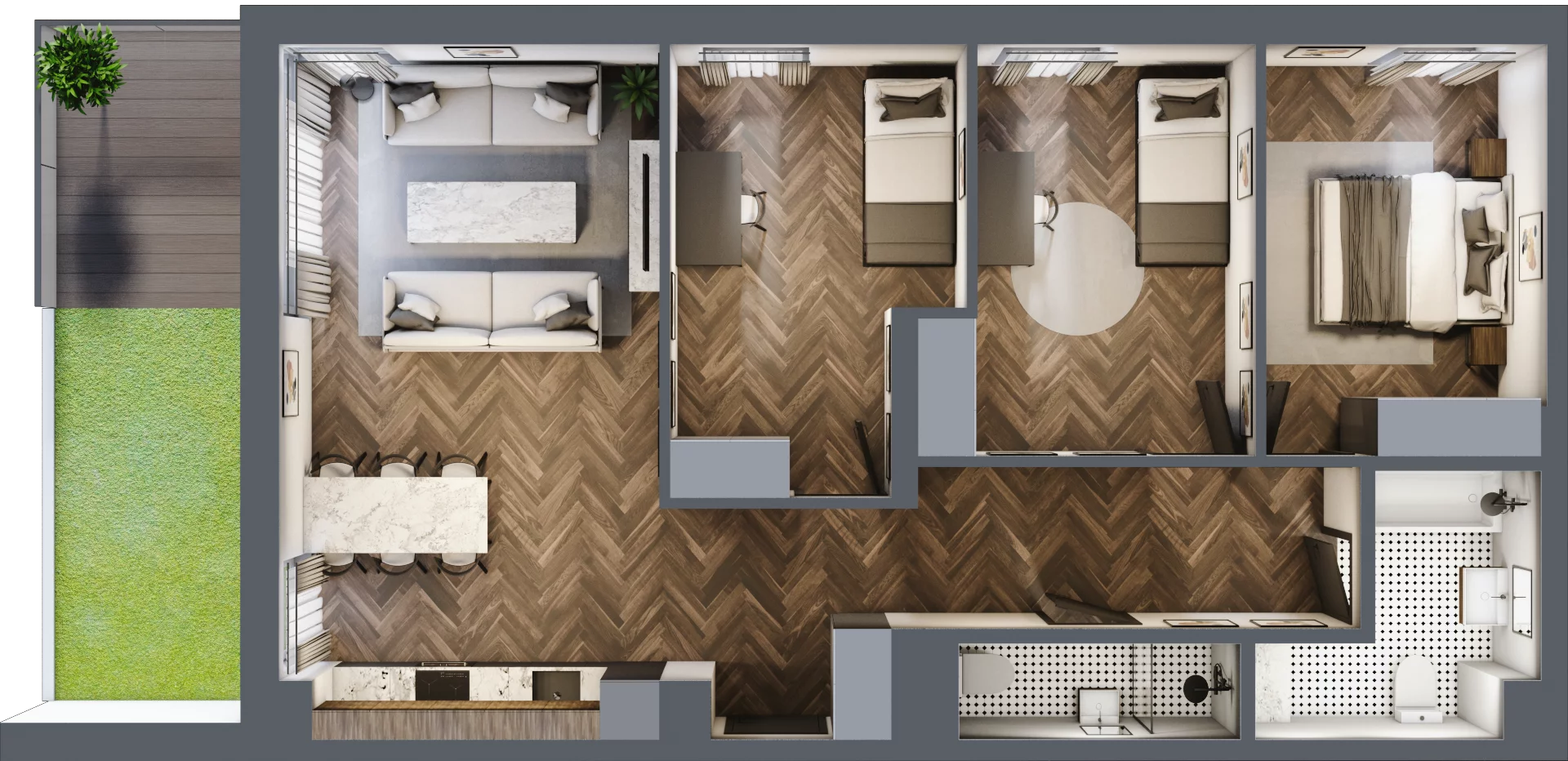 4 pokoje, mieszkanie 84,00 m², piętro 1, oferta nr B10, Augustówka Residence, Warszawa, Mokotów, Augustówka, ul. Kostrzyńska 18