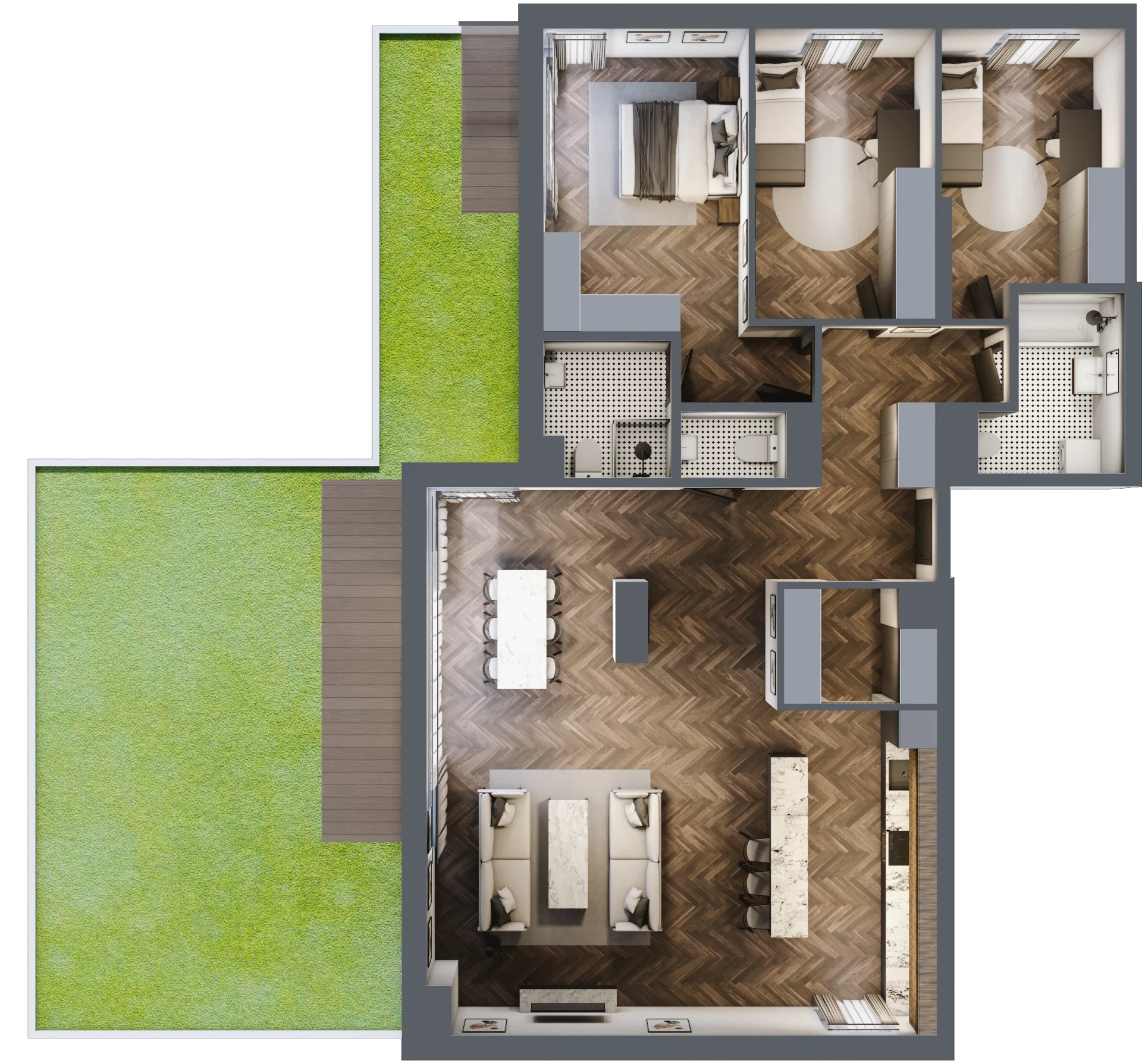 4 pokoje, mieszkanie 127,57 m², piętro 2, oferta nr B17, Augustówka Residence, Warszawa, Mokotów, Augustówka, ul. Kostrzyńska 18