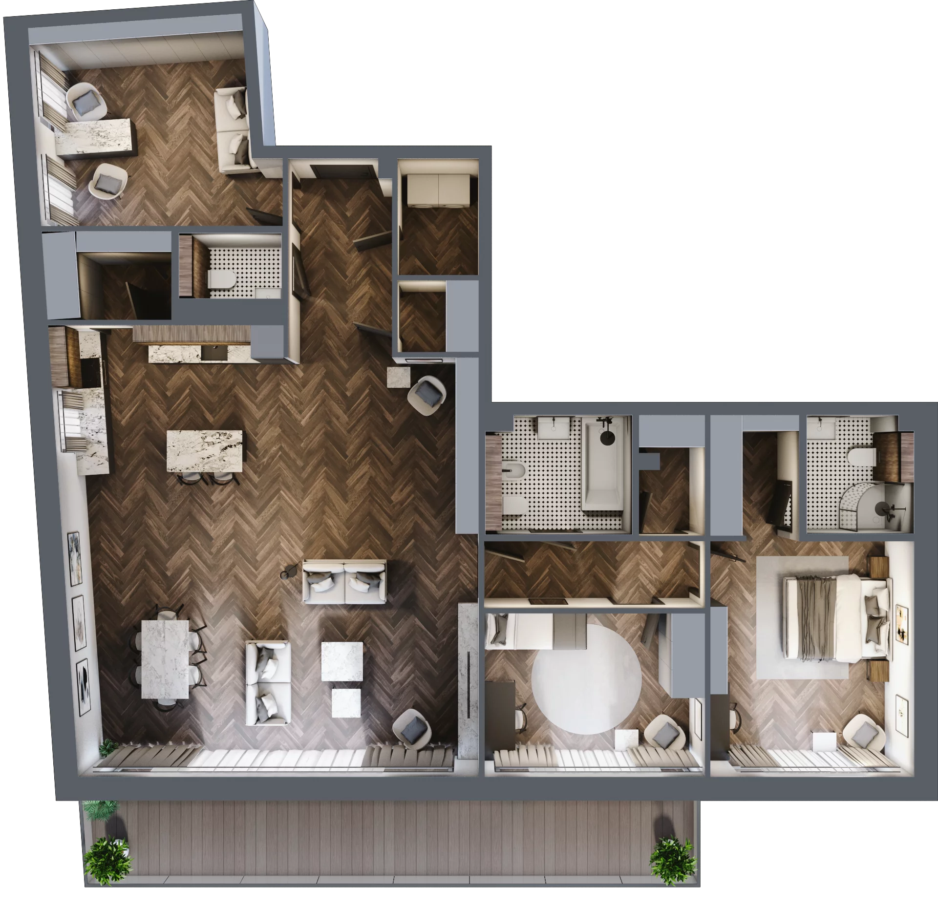 4 pokoje, apartament 140,38 m², piętro 1, oferta nr M07, Apartamenty Orkana, Warszawa, Mokotów, Ksawerów, ul. Orkana 12