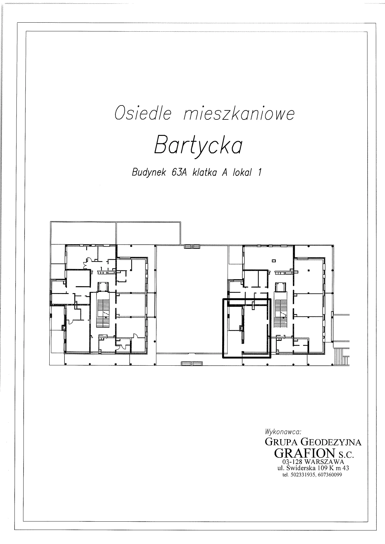 Lokal użytkowy 52,46 m², oferta nr US-1, Bartycka Residence - lokale użytkowe, Warszawa, Mokotów, Siekierki, ul. Bartycka 63A-idx