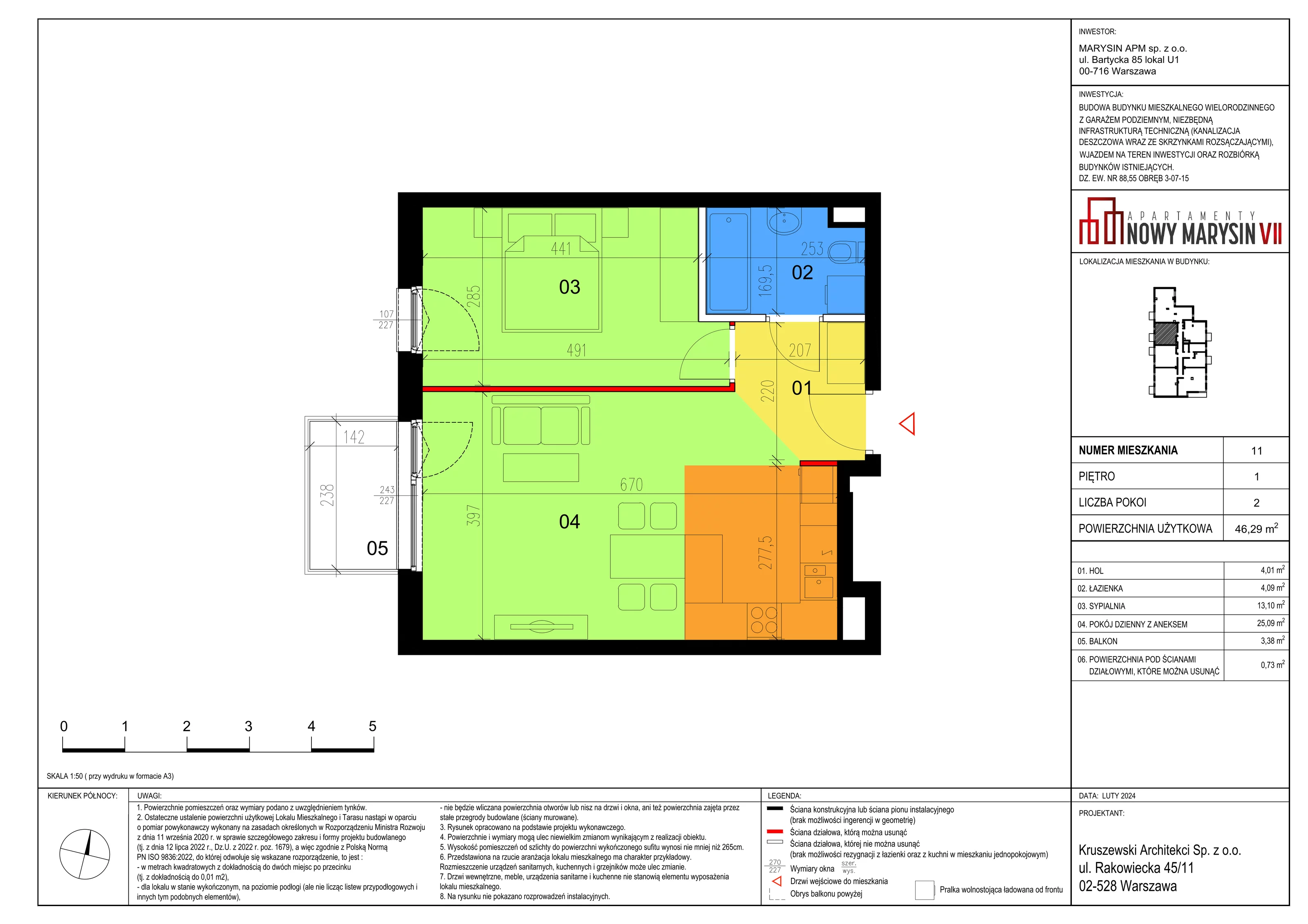 Mieszkanie 61,01 m², parter, oferta nr VII_3, Apartamenty Marysin, Warszawa, Wawer, Marysin Wawerski, ul. Bluszczowa 14