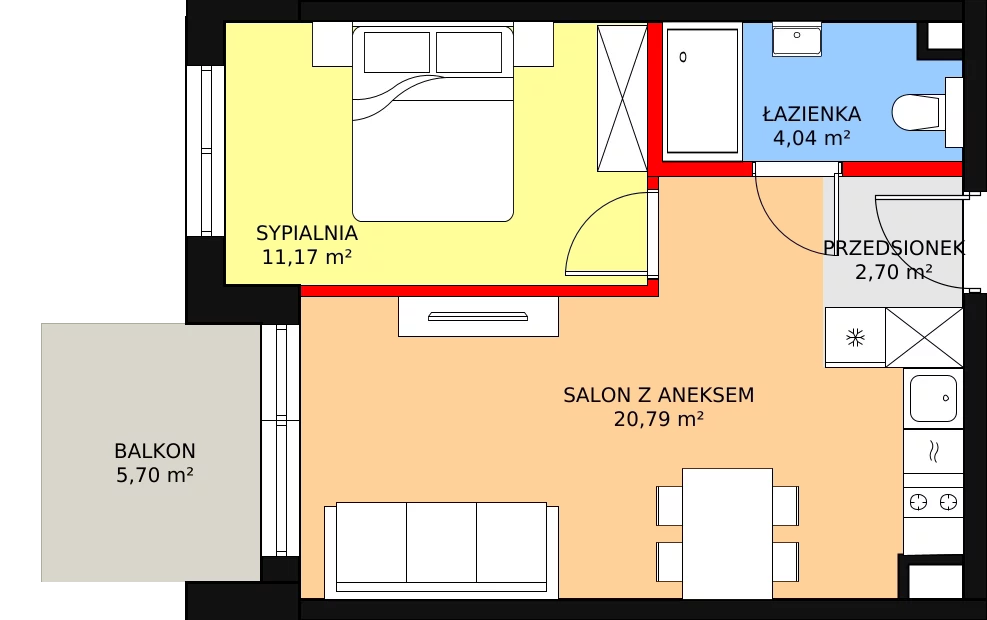 Apartament 40,31 m², piętro 4, oferta nr F.530, Bel Mare, Międzyzdroje, ul. Nowomyśliwska