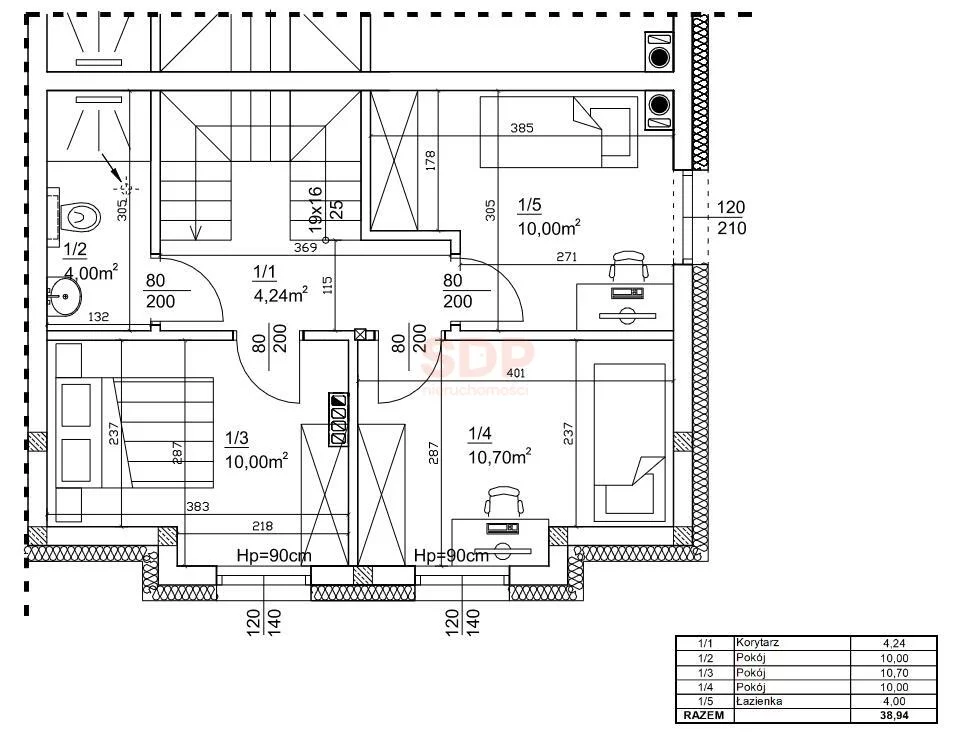 Dom 68,31 m², oferta nr , 39203, Krośnice, Działkowa