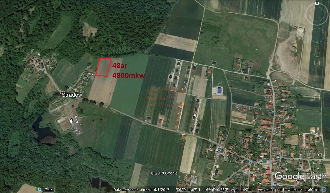 Działka 4 800,00 m², oferta nr , 25682, Kąty Wrocławskie, Gliniana