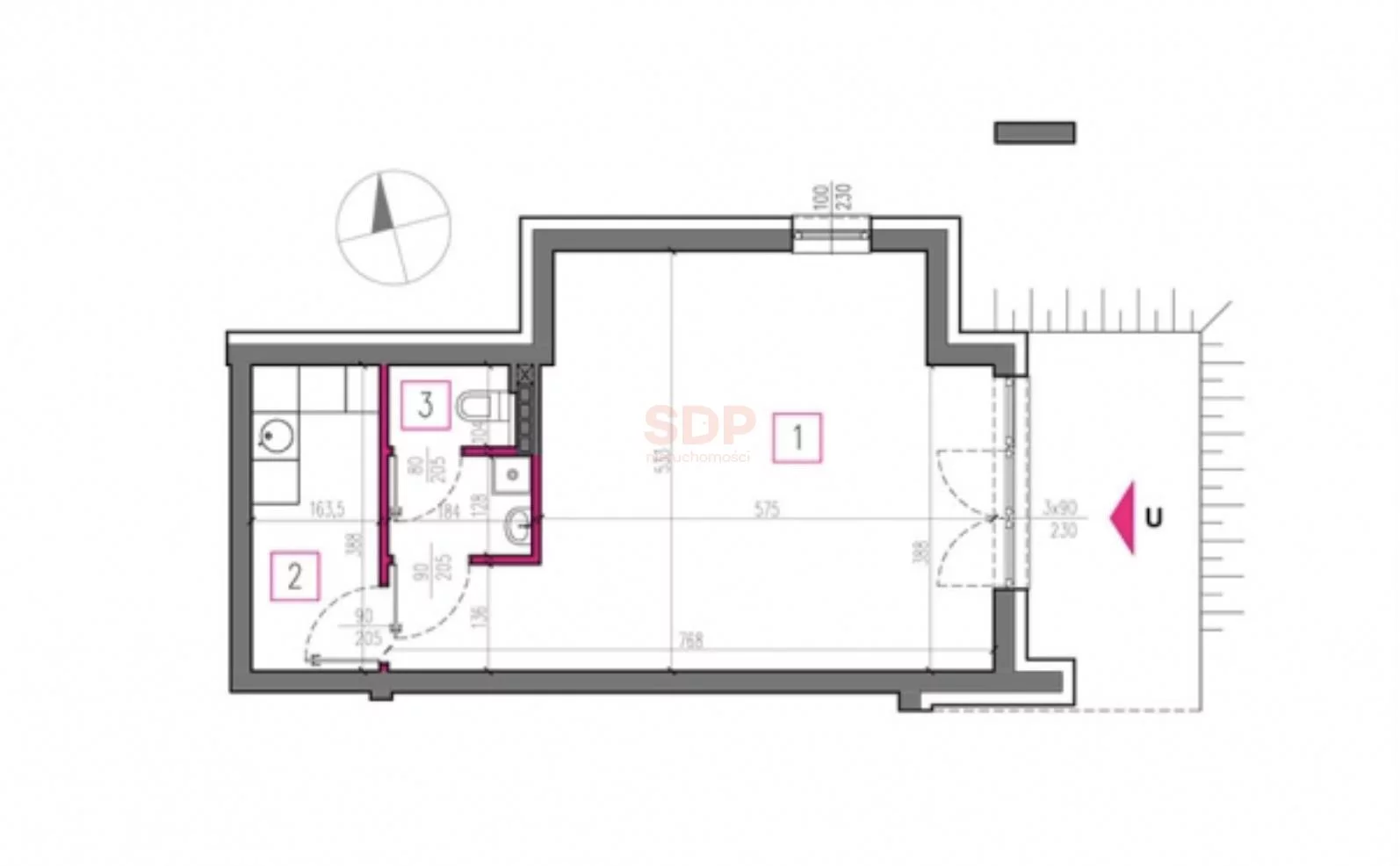 Lokal użytkowy 42,05 m², oferta nr , 29434, Kąty Wrocławskie, Bazyliowa