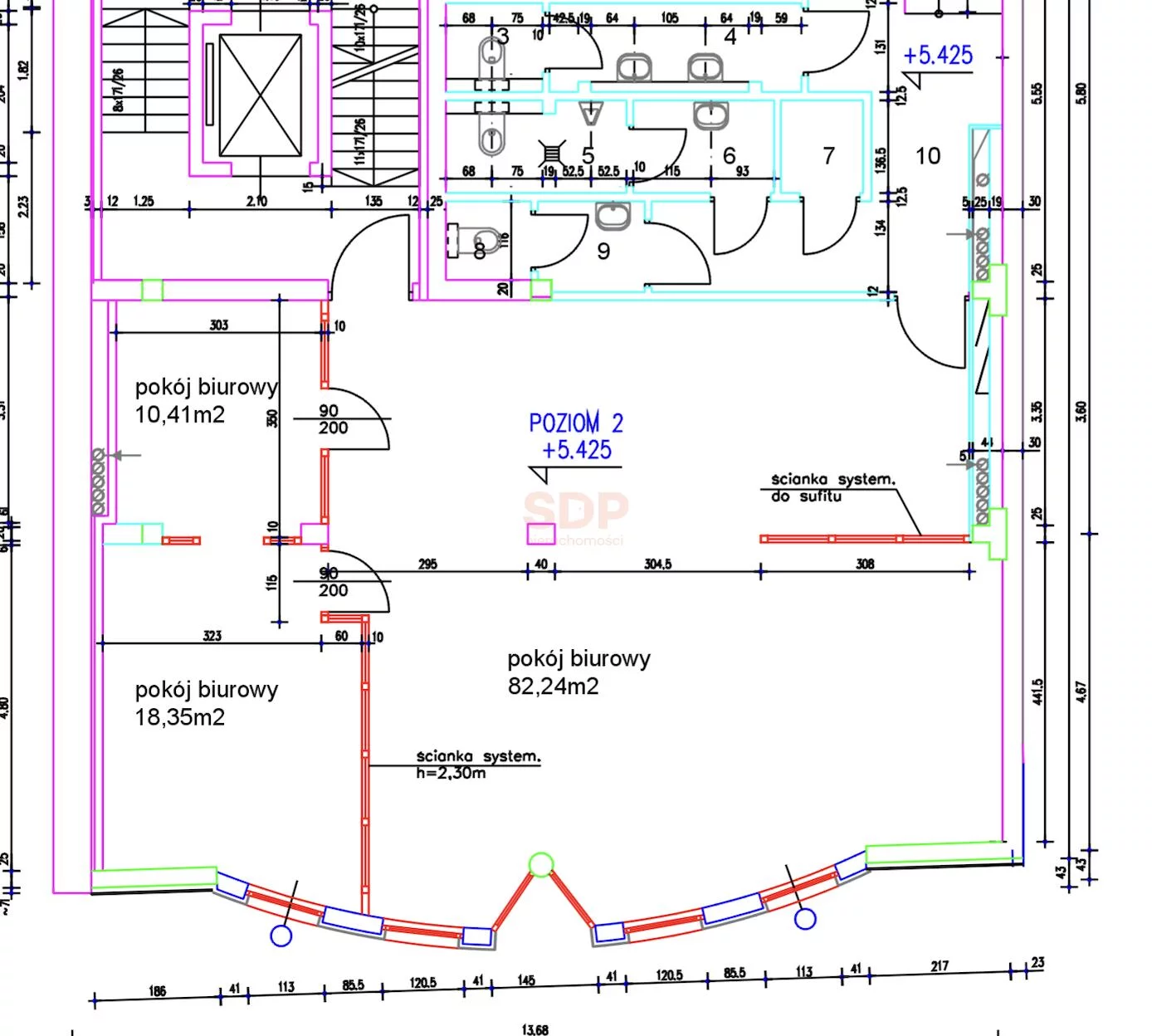 Biuro 183,50 m², oferta nr , 42247, Wrocław, Stare Miasto, Komandorska