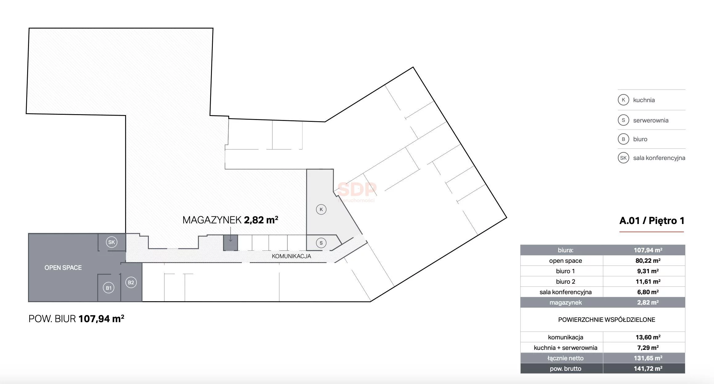 Biuro 107,94 m², oferta nr , 31555, Wrocław, Krzyki-Partynice, Krzyki, Krakowska