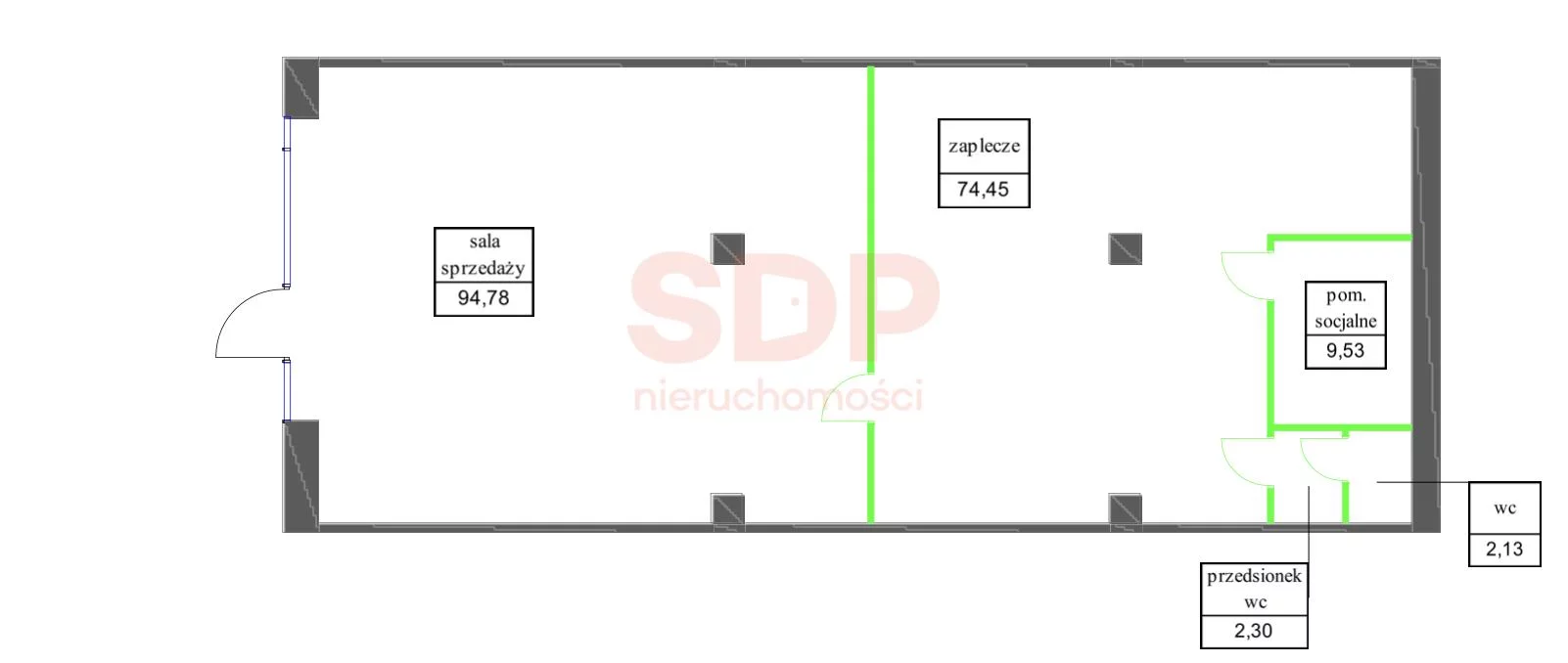 Lokal użytkowy do wynajęcia, 183,19 m², oferta nr 38608