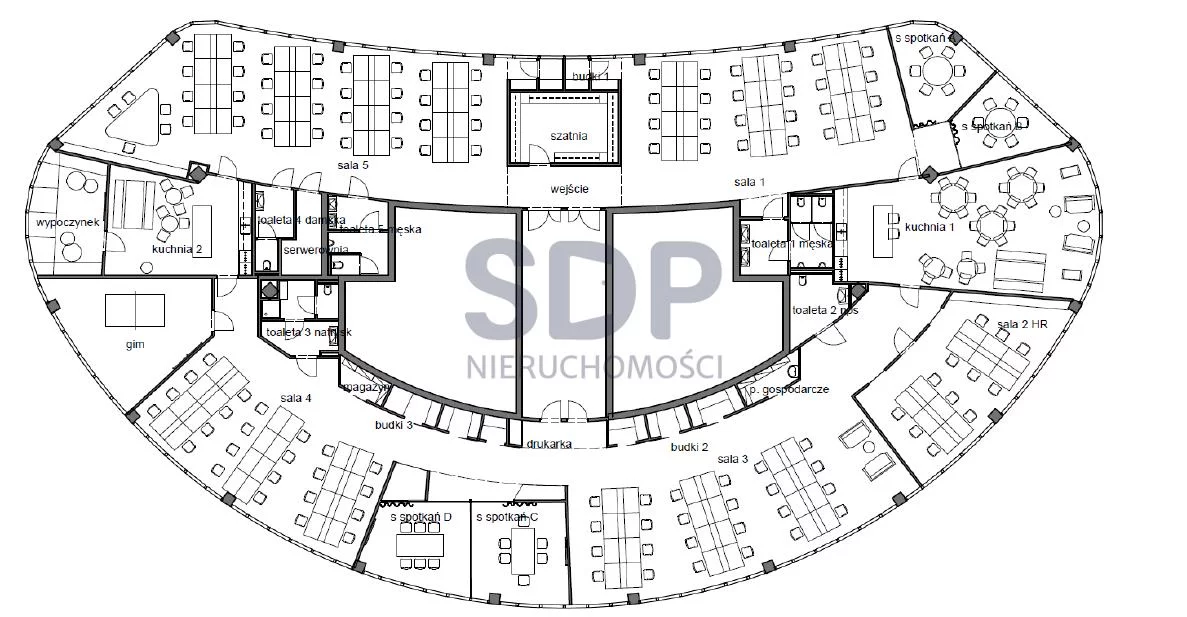 Biuro 936,00 m², Wrocław, Biskupin-Sępolno-Dąbie-Bartoszowice, Śródmieście, Plac Grunwaldzki, Wynajem