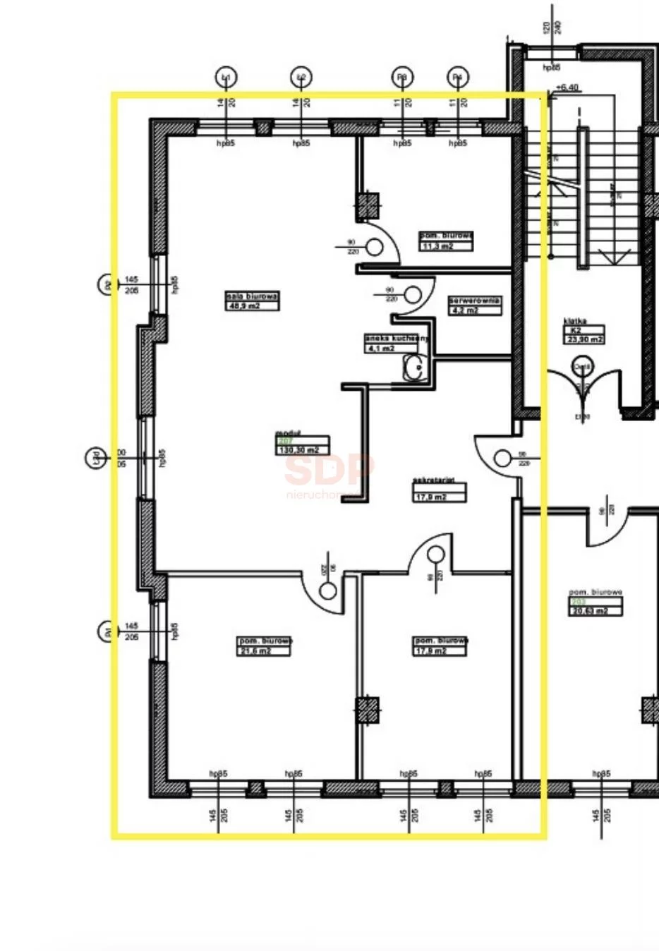 Biuro 130,00 m², oferta nr , 30429, Wrocław, Fabryczna