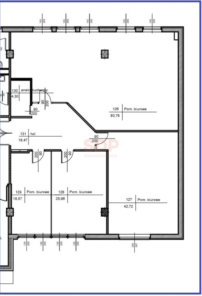 Biuro 190,00 m², oferta nr , 30430, Wrocław, Fabryczna