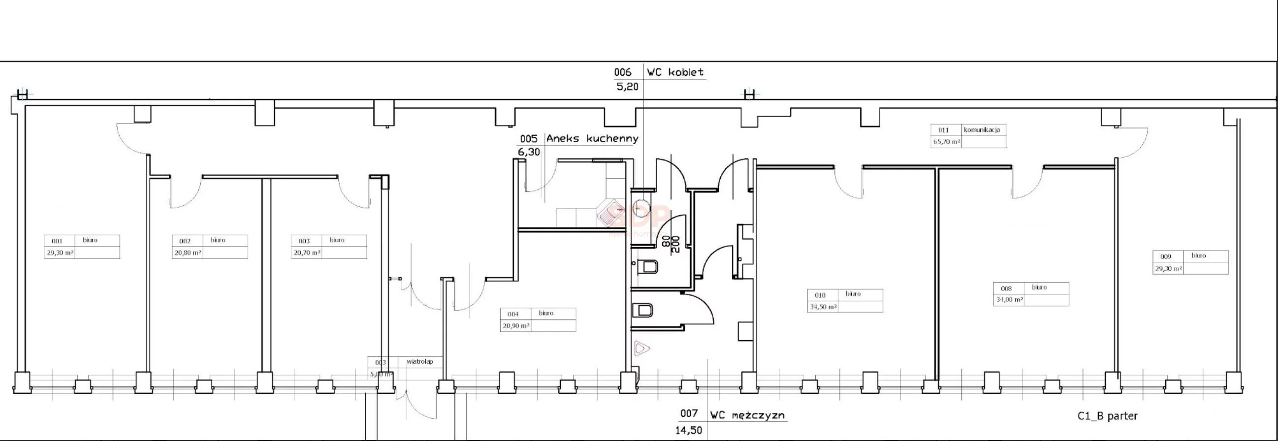 Biuro 286,20 m², oferta nr , 30516, Wrocław, Fabryczna