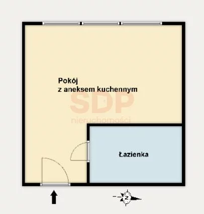 Mieszkanie na sprzedaż, 25,54 m², 1 pokój, 2 piętro, oferta nr 38139