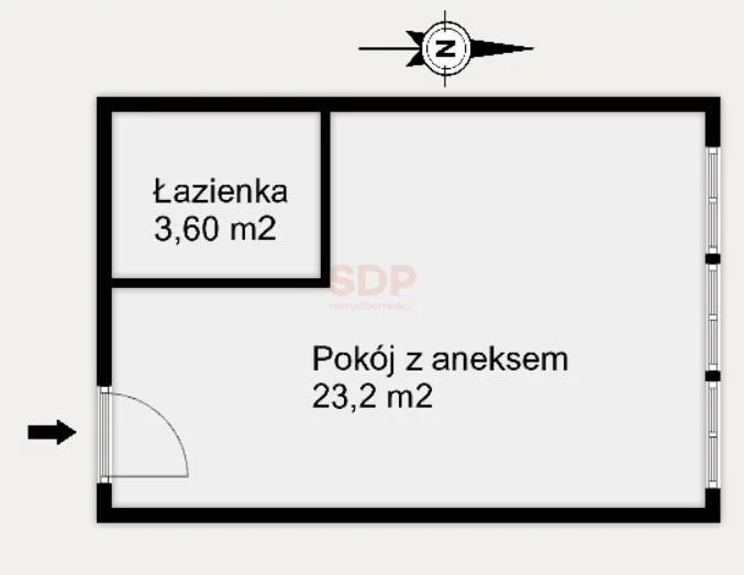1 pokój, mieszkanie 26,80 m², piętro 2, oferta nr , 38134, Wrocław, Psie Pole-Zawidawie, Psie Pole, Bierutowska